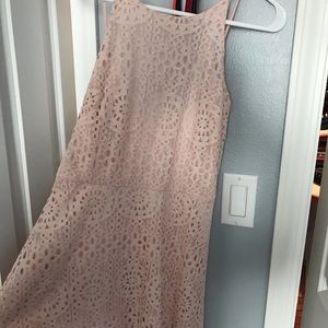 Short pink lace dress